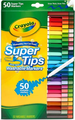 Crayola SuperTips Markers - Assorted Colours (50) Best Deal