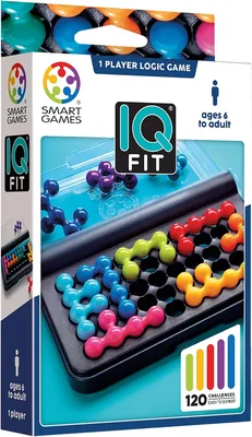 SmartGames IQ Fit: Logisch denkspel en 3D-puzzel voor kinderen vanaf 6+ - 120 uitdagingen - Educatief kinderspel, 30% korting