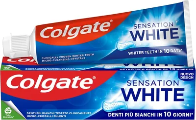 Pasta do zębów Colgate Sensation White 75ml | Wybielająca pasta | Klinicznie potwierdzone wybielanie | Wybielanie w 10 dni | Najlepsza oferta