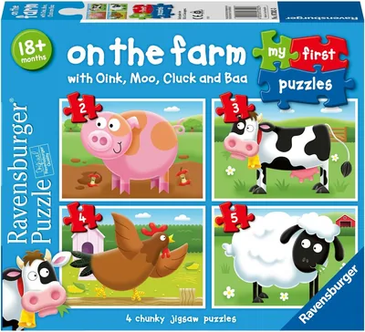 Ravensburger On The Farm Jigsaw Puzzles 2-5 Piece 35% Off