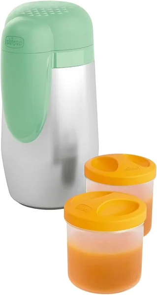 Chicco Stainless Steel Thermal Flask with Two 250 ml Containers
