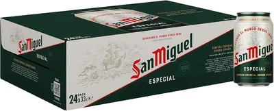 San Miguel Especial, Cerveza Lager Premium, Paquete de 24 Latas x 33cl Mejor Oferta