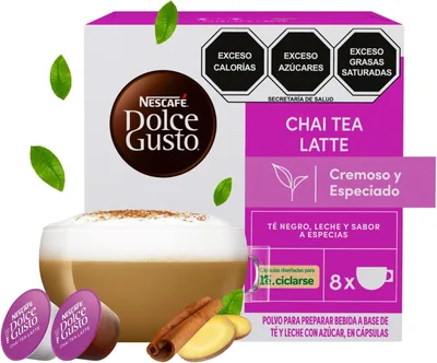 Nescafé Dolce Gusto Chai Tea Latte - Cápsulas de Té Negro Especiado con Leche, Perfil Especiado 28% Off