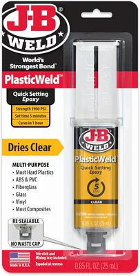 J-B Weld PlasticWeld Epoxy Syringe, 25ml