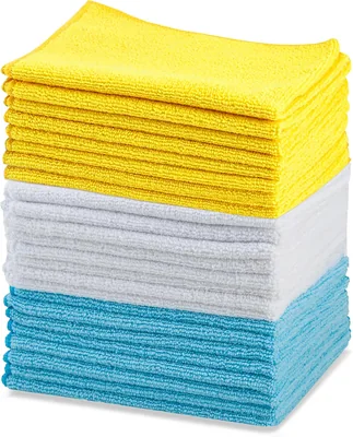 Amazon Basics Mikrofasertücher, Packung mit 24 Stück | 30 x 41 cm
