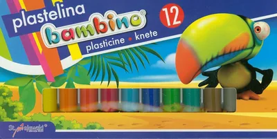 Plastelina 12 kolorów Bambino