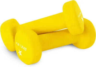 Yes4All Neoprene Coated Dumbbell Hand Weights 2x1kg - 15 Colours