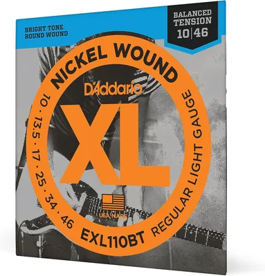 D'Addario EXL110BT Corde de guitare électrique en nickel, Équilibrée | Cordes électriques XL en nickel pour guitare