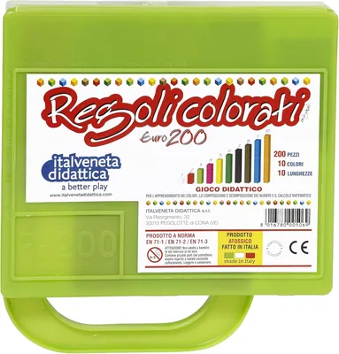 Italveneta Didattica 506 - Asta da scuola Euro 200, per apprendimento matematico, diverse dimensioni e colori