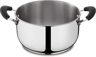 Lagostina Gioiosa Pentola Profonda con Manici Doppi, Acciaio Inossidabile 18/10, Diametro 18 cm, 2.3 Litri, Adatta per Induzione e Gas