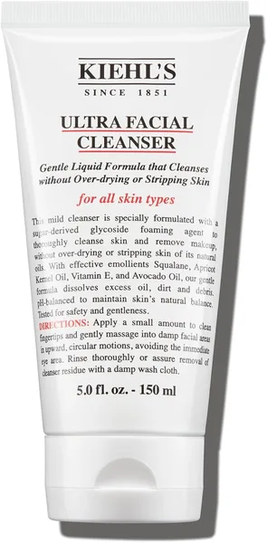 Kiehl's Detergente Viso Ultra Facial Sostanzioso Schiumogeno, Per Tutti i Tipi di Pelle, Azione Esfoliante e Idratante, Fresco e Omogeneo