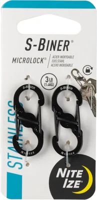 Nite Ize S-Biner MicroLock Carabiner 2 stuks, Zwart, NI-LSBM-01-2R3 Best Deal