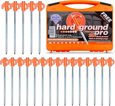 Galvanize Blue Diamond Tent Pegs - 20 Pack Best Deal
