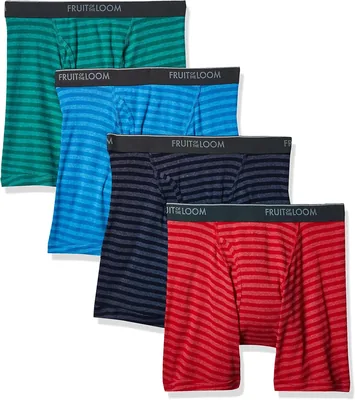 Bóxer Low-Rise Hombre Fruit of The Loom - 100% Algodón, Paquete de 4 Piezas | 28% Descuento