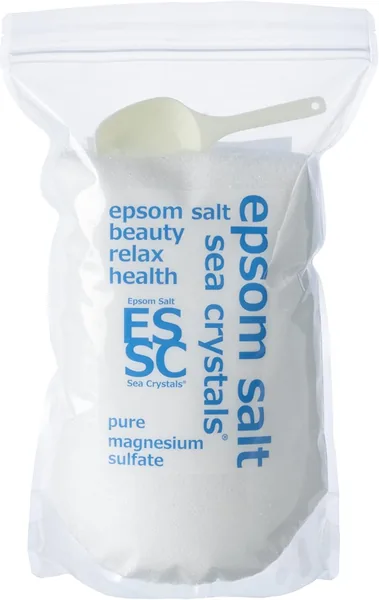 Epsom Salt Sea Crystals (Pure Magnesium Sulfate) Bath Salts 77.6 Oz