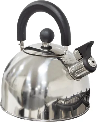 Milestone Camping 65580 2L Whistling Camping Kettle/Durable and Lightweight/Pouring Spout and Heat-R