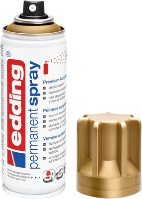 Edding 5200 Permanent-Sprühfarbe, Rich Gold Matt, 200 ml, Acryl-Sprühfarbe für Glas, Metall und Holz - Best Deal