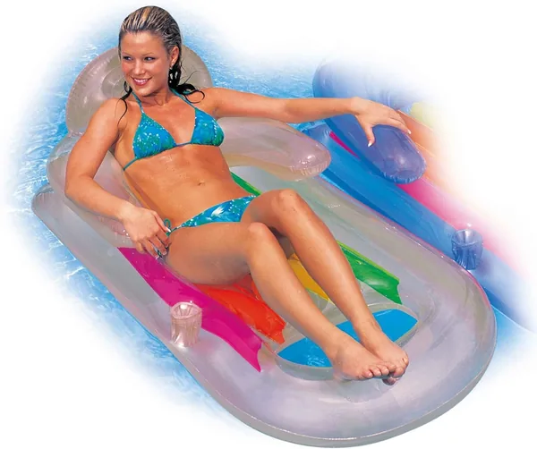 Intex-58802 Tanning Chair Mat, White, Blue, 160 x 85 cm (58802EU)
