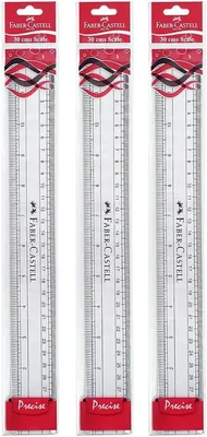 Faber-Castell Plastic Slim Ruler, 12-Inch, Clear - 20% Off