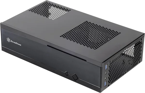 SilverStone SST-ML05B Milo Mini-ITX Compact HTPC Desktop Enclosure Black 5.7L Silver