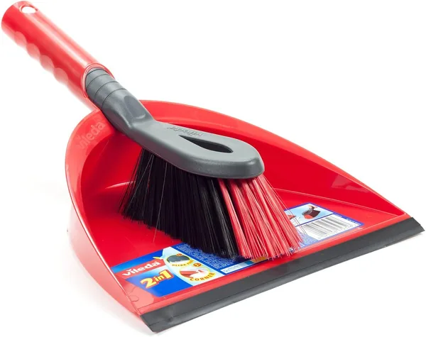 Vileda Szufelka ze zmiotką 2w1 | dwa rodzaje włosia | precyzyjna | czerwono-czarna | Best Deal
