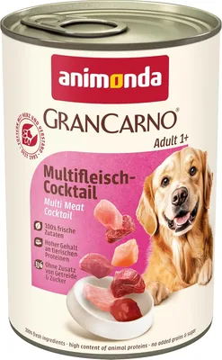 Animonda Gran Carno Hondenvoer voor Volwassene, Nat Voedsel, Verschillende Soorten en Groottes, Multi-vlees Cocktail - Best Deal