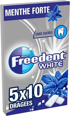 Freedent Chewing-Gum Menthe Forte Sans Sucre 5 x 10 Comprimés 70 g - Meilleure Offre