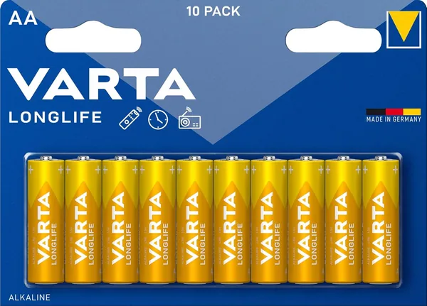 Baterías Varta Longlife LR06 AA (Paquete de 10) - 62% Descuento