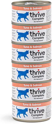 Thrive Tuna Salmon Cat Food - 6 x 75g Cans