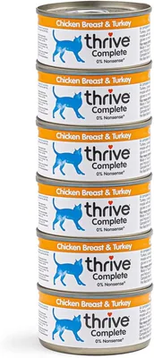 Thrive Chicken & Turkey Cat Food - 6 x 75g