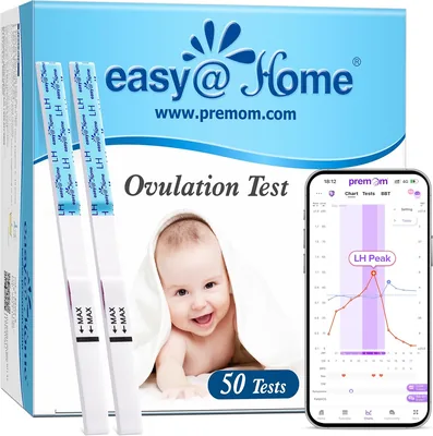 Easy@Home 50 Ovulationstest med Premom Ovulationsförutskare App - Best Price