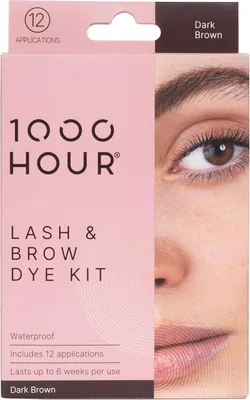 1000 Hour Eyelash Brow Dye Kit Dark Brown 72g Best Deal