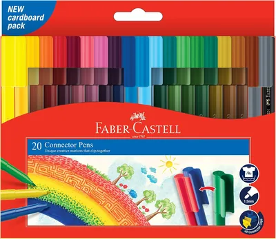 Faber-Castell Connector Felt Pen 20 Colors - 74% Off