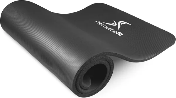 ProsourceFit Extra Thick Yoga and Pilates Mat (13mm) or 1" (25mm), 71-inch Long High Density Exercise Mat with Comfort Foam and Carrying Strap