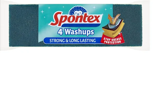 Spontex Washups General Purpose Sponge Scourers Pack of 4