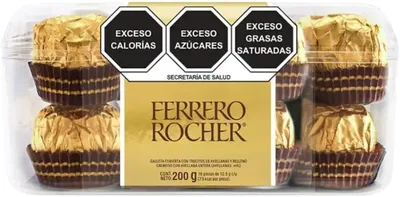 Ferrero Rocher Chocolate con Galleta y Relleno Cremoso, 16 Piezas, 200 g