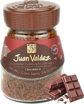 Café Juan Valdez Premium con Micromolido, Liofilizado de Chocolate, 95g | 31% Descuento