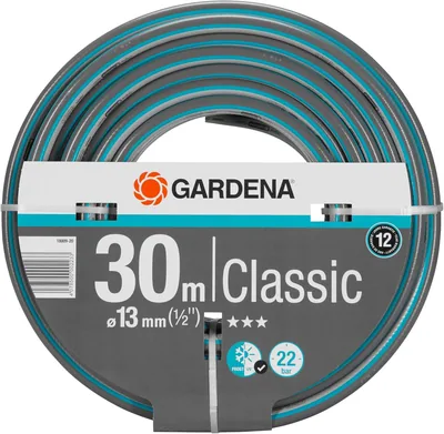 GARDENA Klassisk Slang 13 mm (1/2 Inch), 30 m, Universell Gartenslang av Härig Cross Fabrik, 22 Bar Spröjtryck, UV