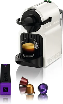 Nespresso Krups YY1530FD Inissia Café Machine, Blanc, 19 Bars + Kit de Bienvenue, Design Compact, Arrêt Automatique - 25% de Réduction
