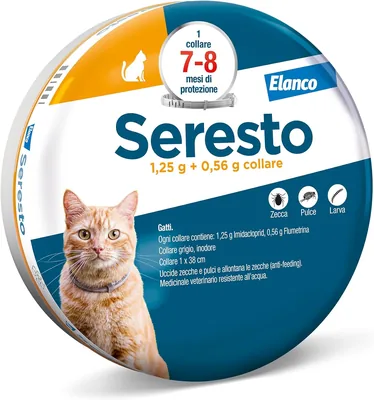 Colletto antiparassitari Seresto per gatti - Elimina zecche e pulci - Protezione fino a 8 mesi - Confezione variabile