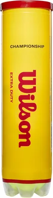Balles de Tennis Wilson Champ Extra Duty, Boîte de 4, Jaune, Offre Éclair : 62% de Réduction