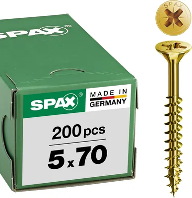 SPAX Universal Screw, 5.0 x 70 mm, Pack of 200