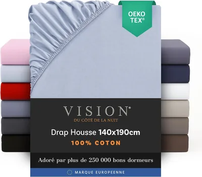 Faites la sieste dans le confort : Housse de matelas ajustable en coton 100 % - Pearl Grey | Élastique aux coins | Tissage serré