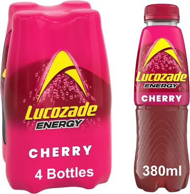 Lucozade Energy Cherry 380ml (4 Pack)