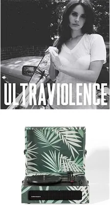 Crosley Voyager Turntable (Botanical Green) + Lana Del Rey - Ultraviolence