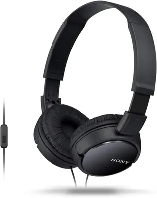 Sony MDR ZX110AP Wired On Ear Headphones, Black