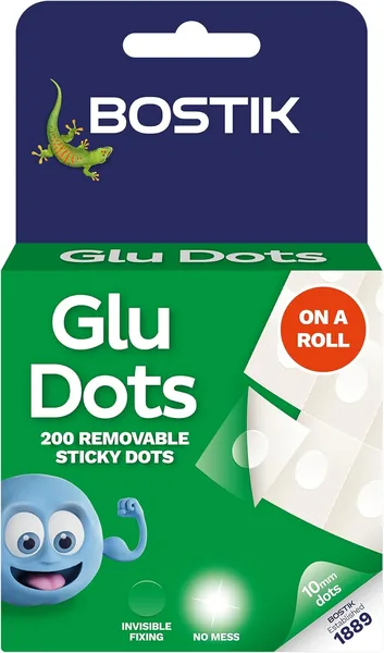 Bostik Glu Dots on a Roll Clear - 200 Dots Pack