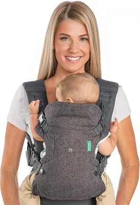 Infantino - Porte-bébé Flip 4 en 1 - Ergonomique - 4 positions de portage - Convertible - Confortable - Sangles rembourrées - Ajustable - HE
