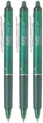 Pilot Green Frixion Clicker Retractable Pen 0.7mm Nib, 3-Pack