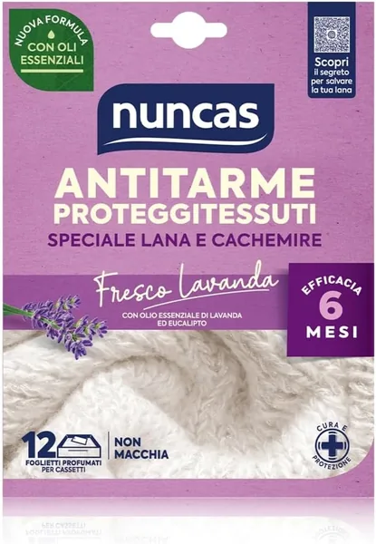 Nuncas Moth Repellent Fabric Protection - Fresh Lavender - 12 Sheets
